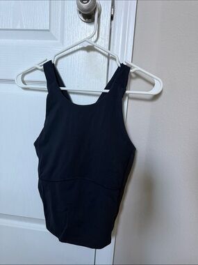 Kamo Fitness Navy Longline Sports Bra Tank Crop Top Size L